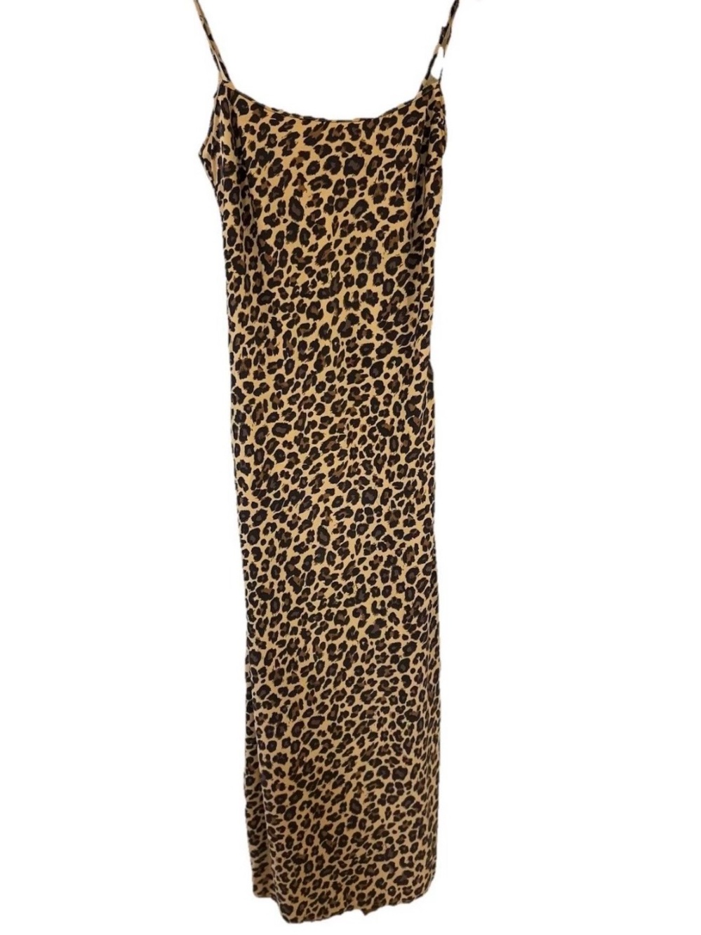 Abercrombie & Fitch Julia Leopard Print Slip Maxi Dress Fully Lined MT